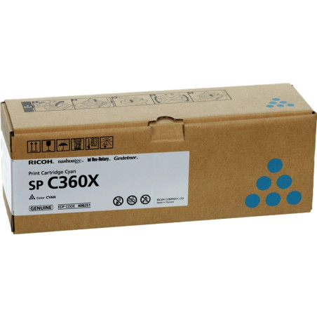 Tóner Ricoh Aficio SP-C361 Cyan Original - 112,68€