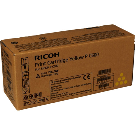 Tóner Ricoh PC600 Amarillo Original - 160,26€ | Envío 24h