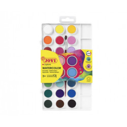 Jovi Pack de 24 Acuarelas en Pastilla 22mm + Pincel - 4,33€
