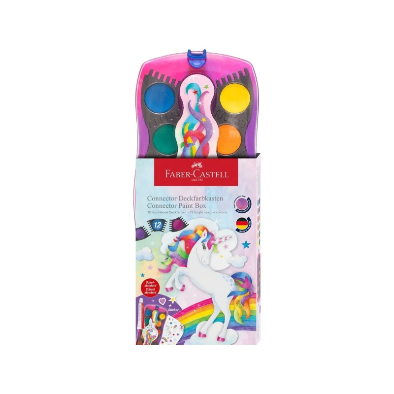 Faber-Castell Connector Unicornio Pack de 12 Acuarelas en