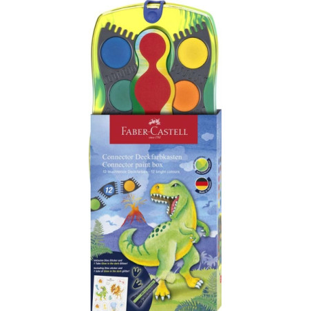 Faber-Castell Connector Dinosaurio Pack de 12 Acuarelas en