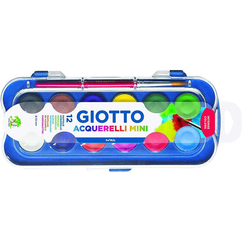 Giotto Pack de 12 Acuarelas Mini 23mm. Compatible - 1,96€