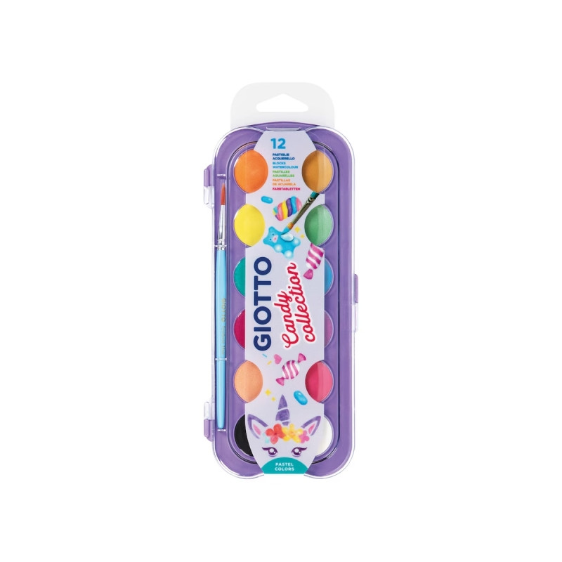 Giotto Candy Collection Estuche de 12 Acuarelas de 30mm +