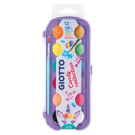 Giotto Candy Collection Estuche de 12 Acuarelas de 30mm +