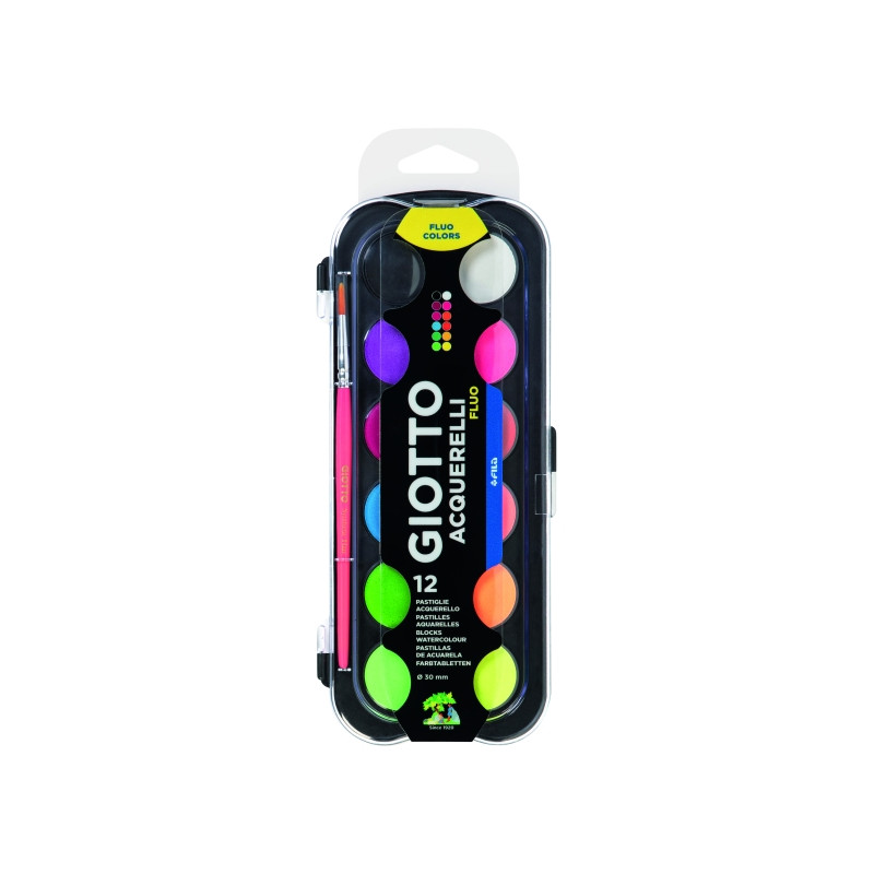 Giotto Fluo Pack de 12 Acuarelas Surtido Compatible - 3,02€