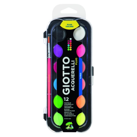 Giotto Fluo Pack de 12 Acuarelas Surtido Compatible - 3,02€