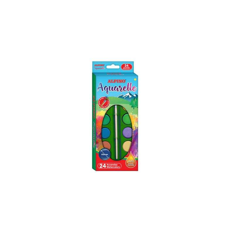 Alpino Pack de 24 Acuarelas Surtido Compatible - 3,78€