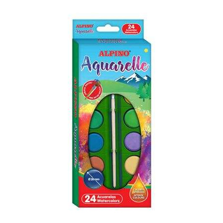 Alpino Pack de 24 Acuarelas Surtido Compatible - 3,78€