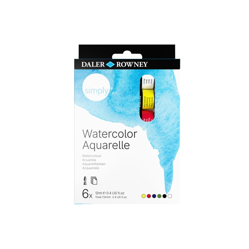 Daler-Rowney Daler Rowney Simply Pack de 6 Acuarelas - 3,91€