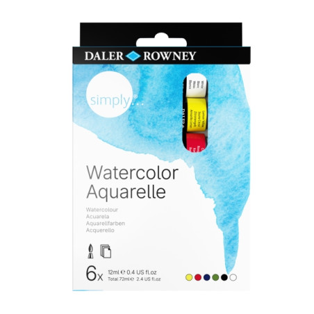Daler-Rowney Daler Rowney Simply Pack de 6 Acuarelas - 3,91€