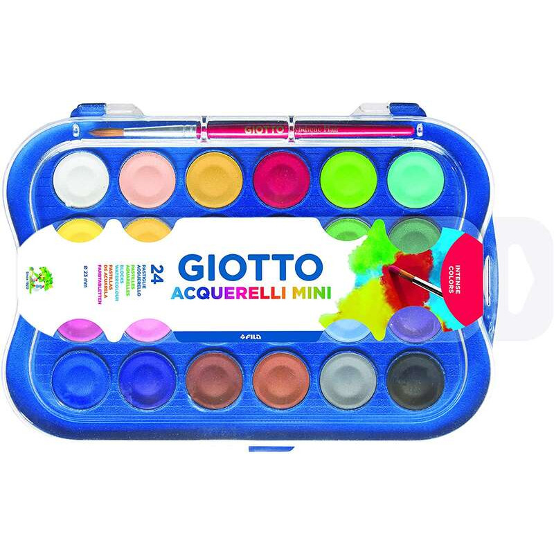 Giotto Pack de 24 Acuarelas Mini 23mm. Compatible - 4,22€