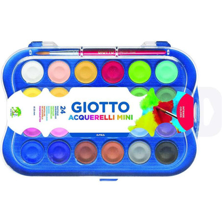 Giotto Pack de 24 Acuarelas Mini 23mm. Compatible - 4,22€