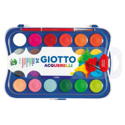 Giotto Estuche de 24 Acuarelas de 30mm + Pincel - 5,14€