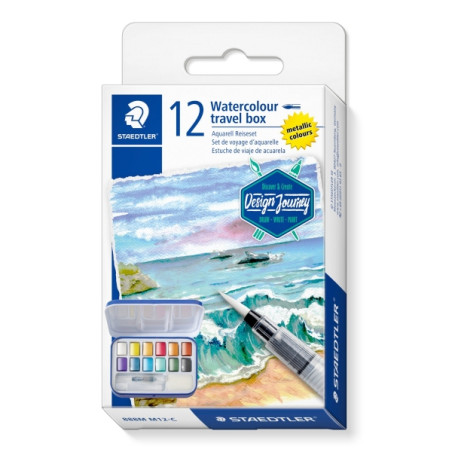 Staedtler 888 Design Journey Caja Metalica con 12 Pastillas