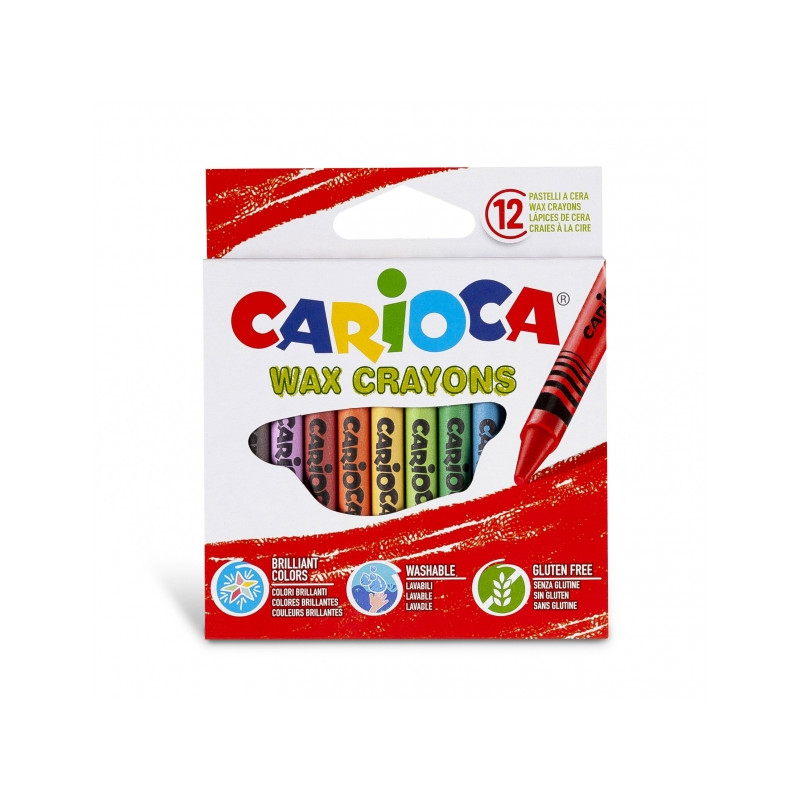 Carioca Pack de 12 Ceras de Colores Compatible - 0,83€