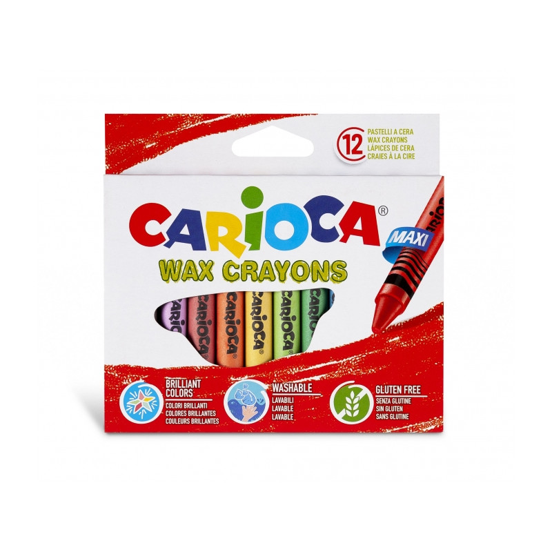 Carioca Maxi Pack de 12 Ceras Varios Compatible - 1,25€