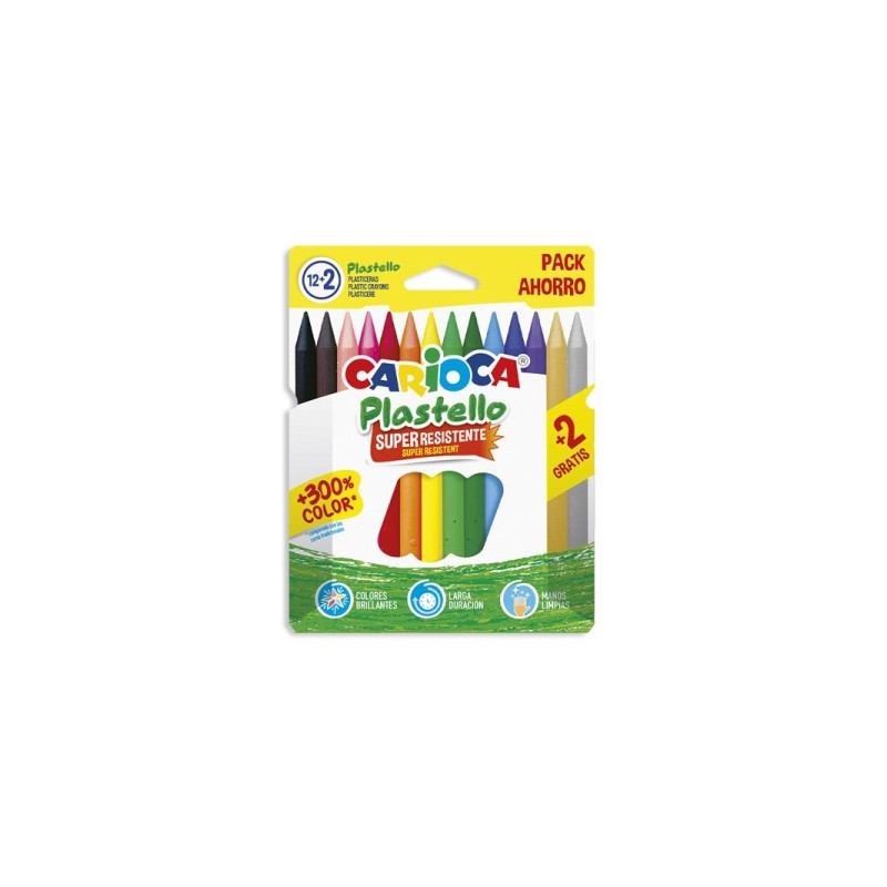 Carioca Plastello Pack de 12+2 Plasticeras - 1,29€