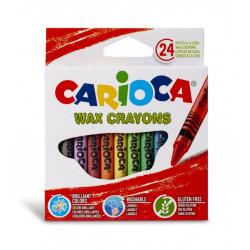 Carioca Pack de 24 Ceras de Colores Compatible - 1,59€