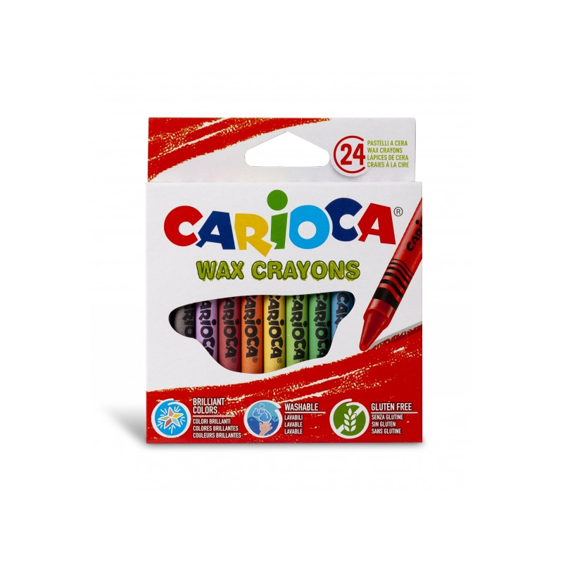 Carioca Pack de 24 Ceras de Colores Compatible - 1,59€