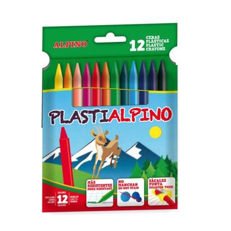 Alpino PlastiAlpino Pack con 12 Ceras para Niños - 2,11€