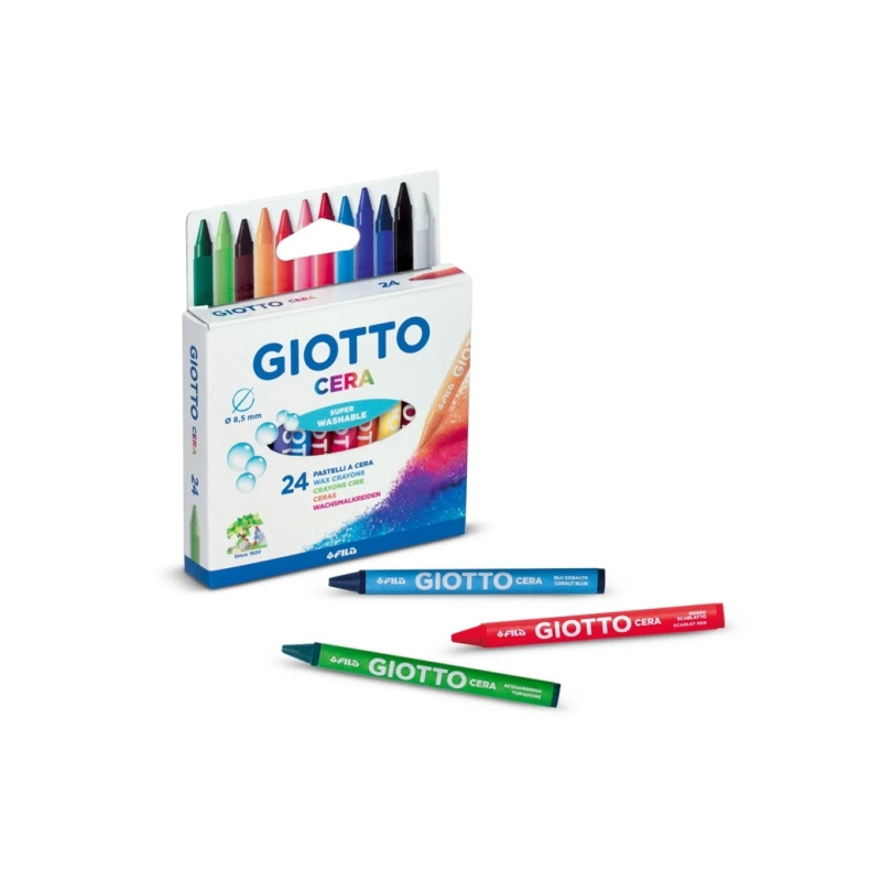Giotto Pack de 12 Lapices de Cera Surtido Compatible - 2,14€