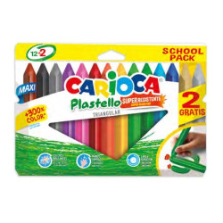 Carioca Plastello Maxi Pack de 12+2 Plasticeras