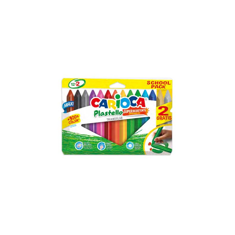 Carioca Plastello Maxi Pack de 12+2 Plasticeras