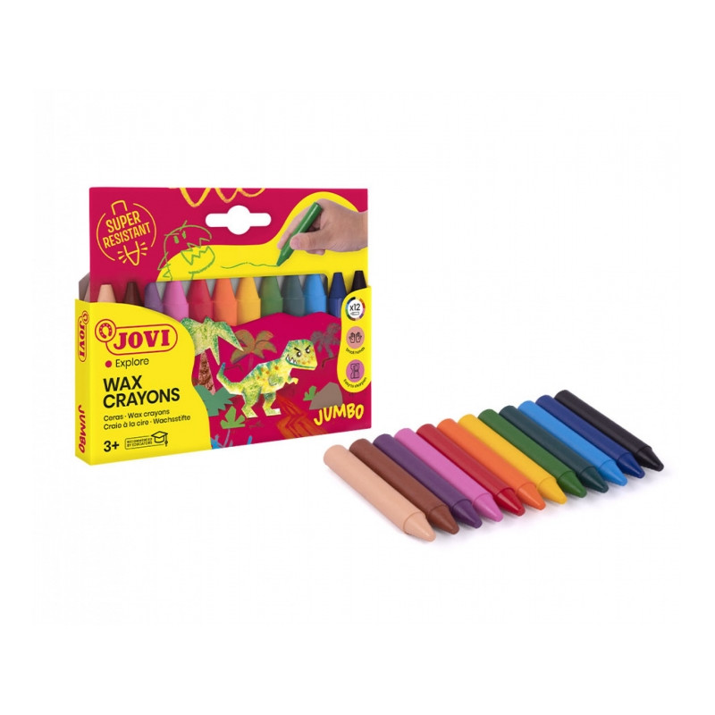 Jovi Jumbo Estuche de 12 Ceras Redondeadas - 2,87€