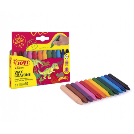 Jovi Jumbo Estuche de 12 Ceras Redondeadas - 2,87€