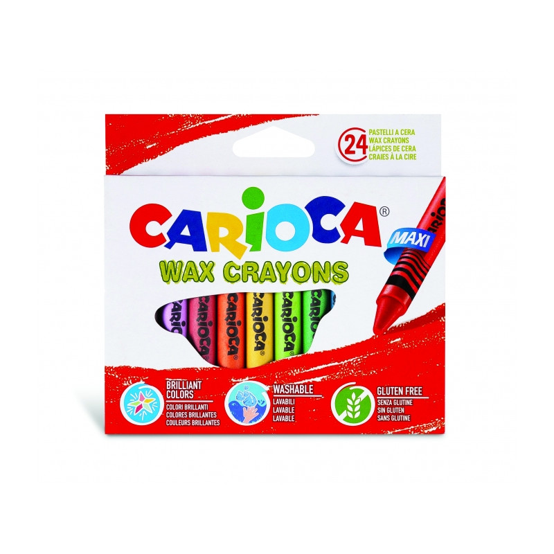 Carioca Maxi Pack de 24 Ceras de Colores Compatible - 2,93€