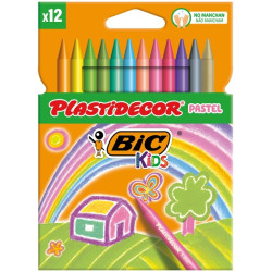 Bic Kids Plastidecor Pastel Caja de 12 Lapices de Cera 