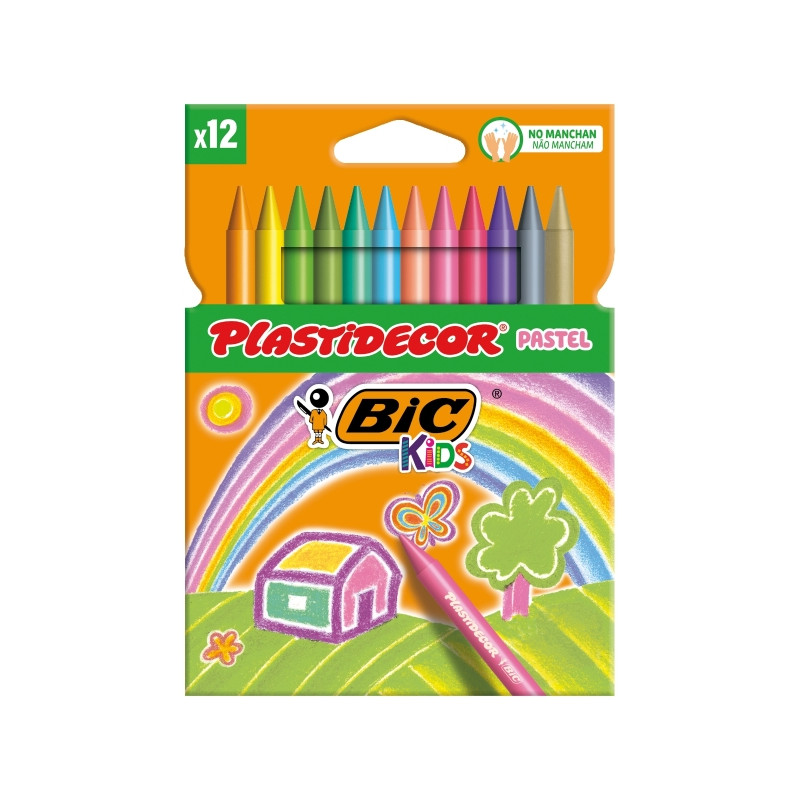 Bic Kids Plastidecor Pastel Caja de 12 Lapices de Cera 