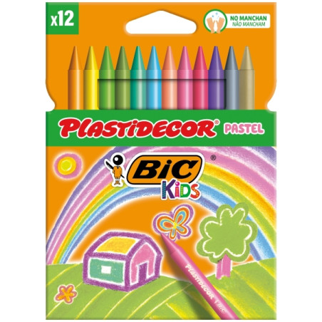 Bic Kids Plastidecor Pastel Caja de 12 Lapices de Cera 