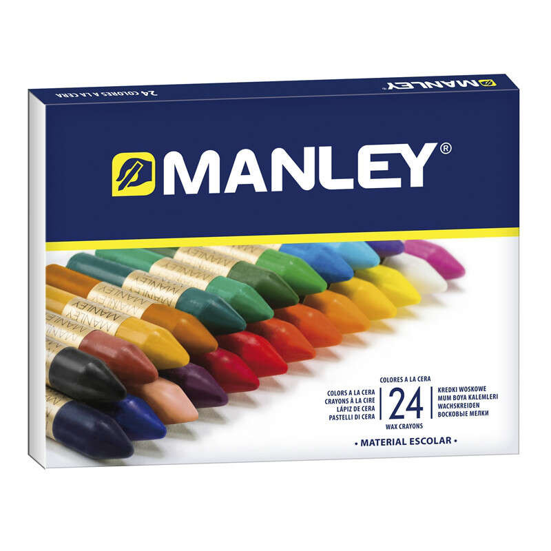 Manley Pack de 24 Ceras Blandas de Trazo Suave - 5,80€