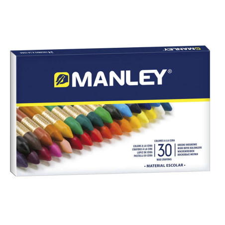 Manley Pack de 30 Ceras Blandas de Trazo Suave - 7,20€