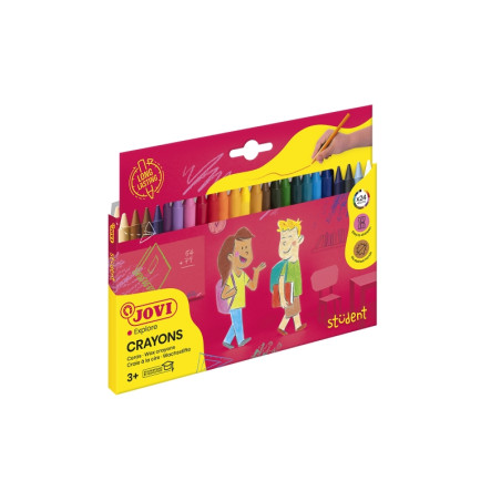 Jovi Crayons Student Estuche de 24 Ceras Compatible - 4,54€