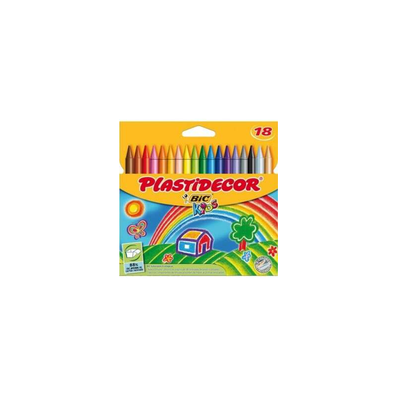 Bic Kids Plastidecor Caja de 18 Lapices de Cera - 4,84€