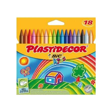 Bic Kids Plastidecor Caja de 18 Lapices de Cera - 4,84€