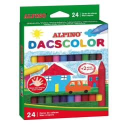 Alpino Dacscolor Pack de 24 Ceras Semiblandas de Colores 