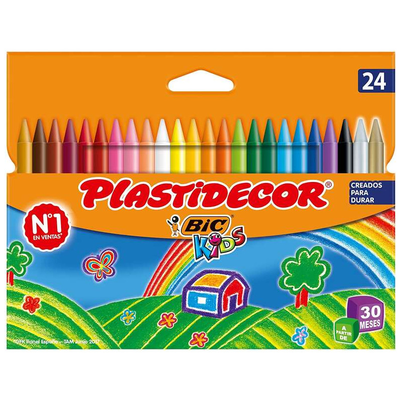 Bic Kids Plastidecor Caja de 24 Lapices de Cera - 5,67€