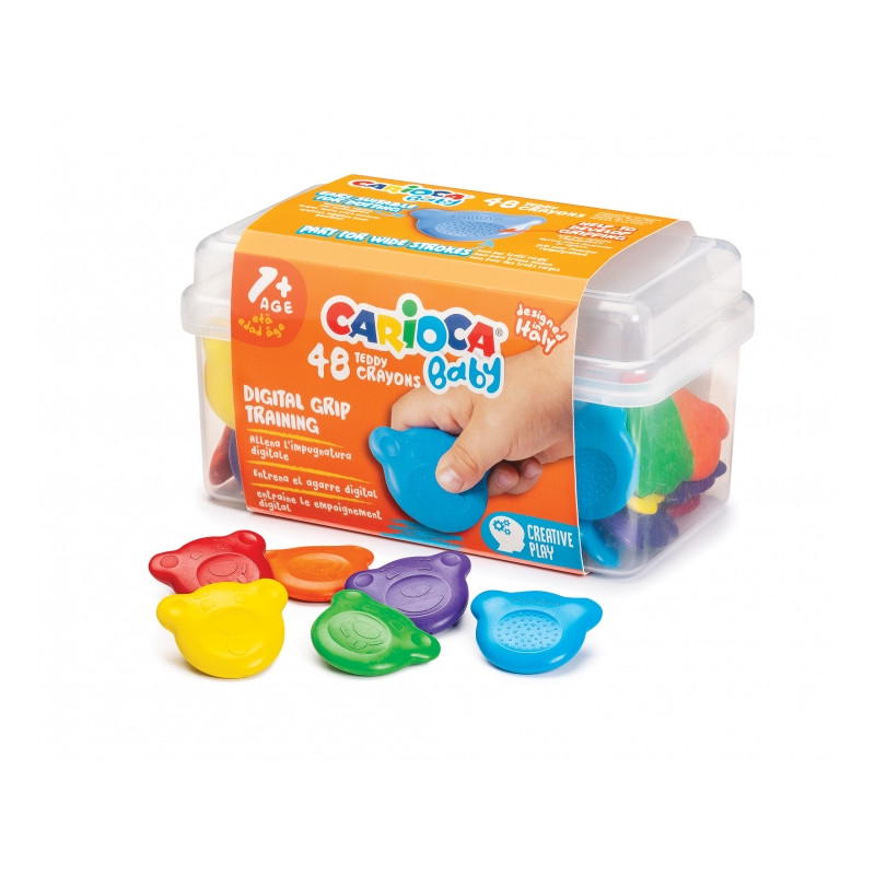 Carioca Baby Teddy Crayons Pack de 48 Ceras - 8,02€