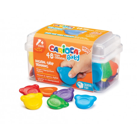 Carioca Baby Teddy Crayons Pack de 48 Ceras - 8,02€