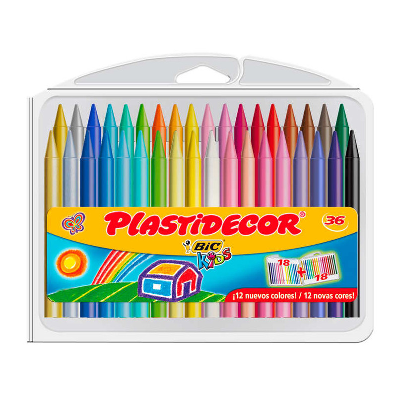 Bic Kids Plastidecor Caja de 36 Lapices de Cera - 9,86€