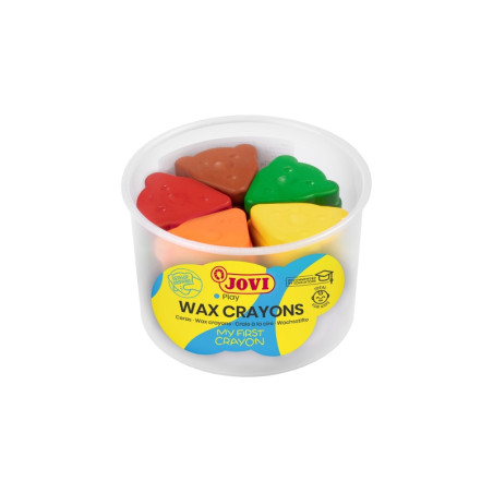 Jovi My First Crayon Bote de 30 Ceras con Forma de Oso 