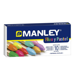 Manley Pack 10 Ceras Colores Especiales (Fluo+Pastel) 