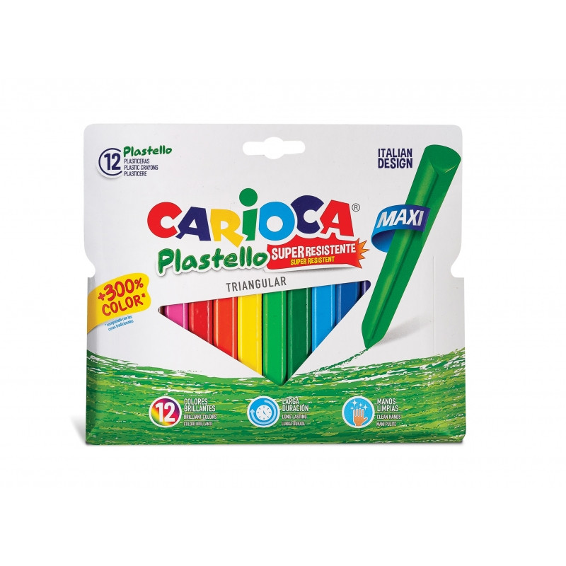 Carioca Maxi Pack de 12 Plasticeras Triangulares - 2,64€