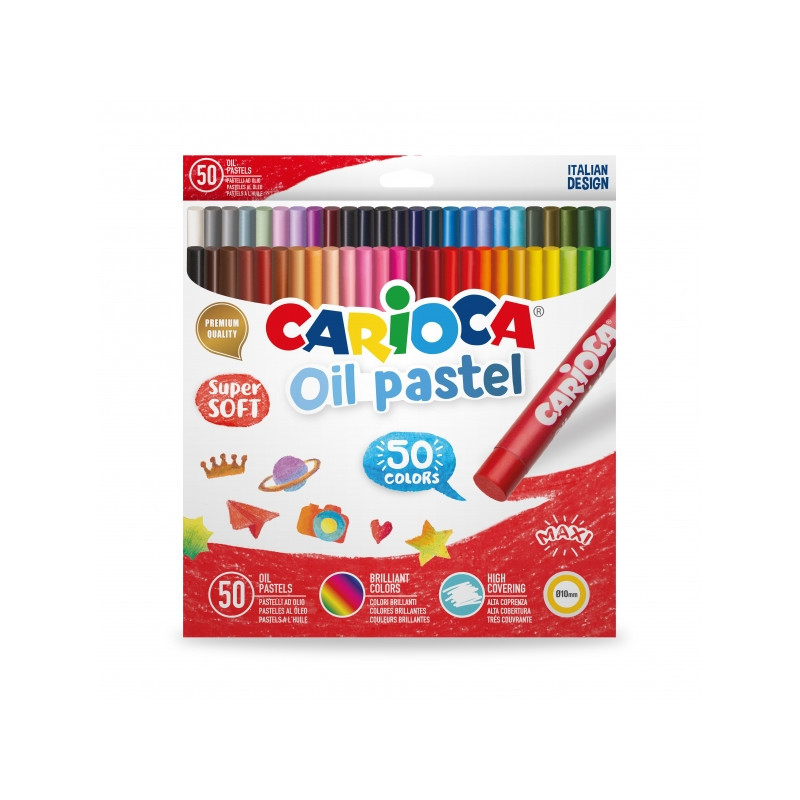 Carioca Pack de 50 Pasteles al Oleo Compatible - 2,75€