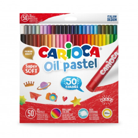 Carioca Pack de 50 Pasteles al Oleo Compatible - 2,75€