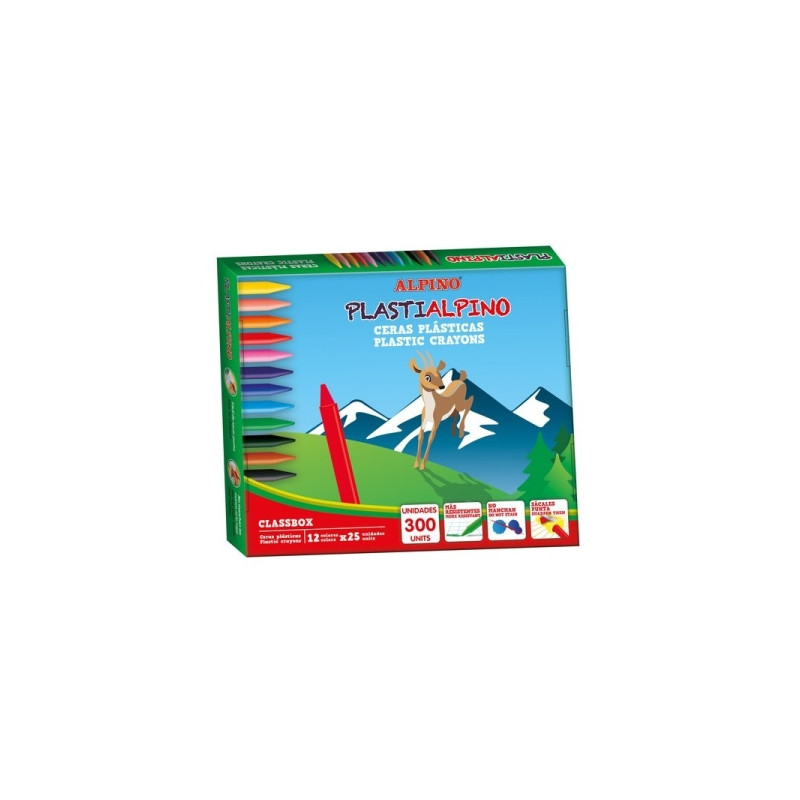 Alpino PlastiAlpino Economy Pack con 300 Ceras para Niños 