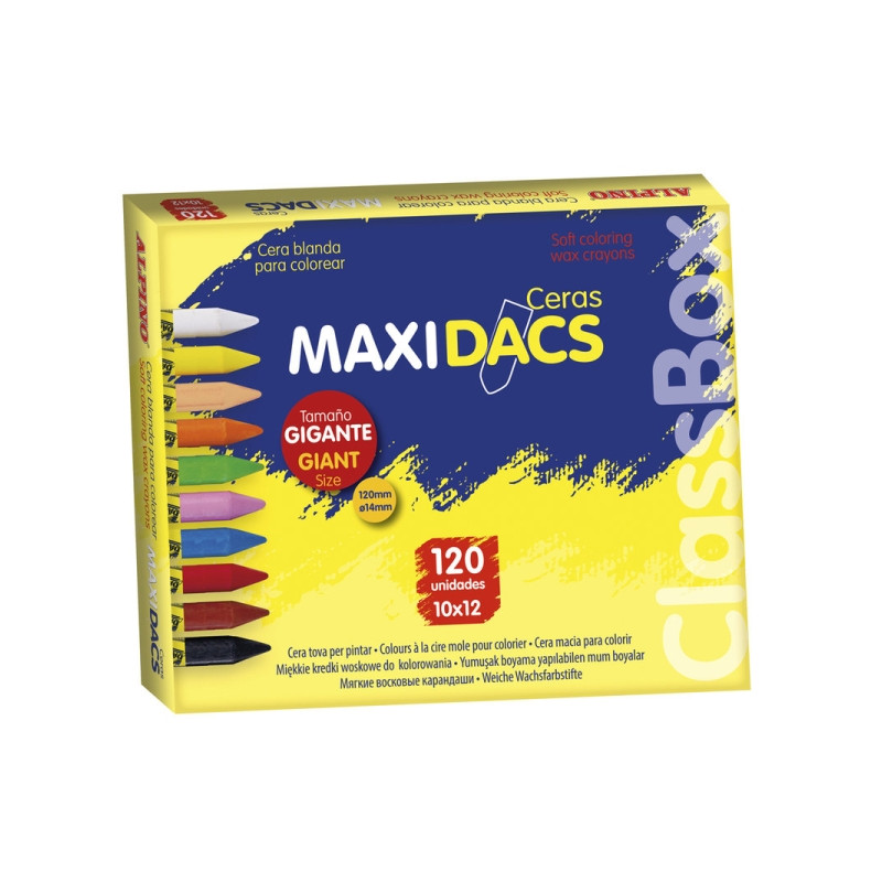 Alpino Maxidacs Economy Pack con 120 Ceras Blandas para